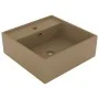Luxuriöses quadratisches Waschbecken Keramik Überlauf creme matt 41x41 cm von vidaXL, Sinkt - Ref: Foro24-146952, Preis: 74,1...