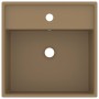 Lavabo lujoso cuadrado rebosadero cerámica crema mate 41x41 cm de vidaXL, Lavabos - Ref: Foro24-146952, Precio: 81,40 €, Desc...