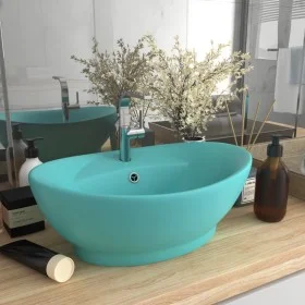 Luxuriöses Waschbecken mit hellgrünem Keramiküberlauf 58,5 x 39 cm von vidaXL, Sinkt - Ref: Foro24-146936, Preis: 78,93 €, Ra...