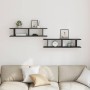 Estantes de pared 2 uds roble negro 90x18x20 cm en Estanterías | Comprar online en Foru.es