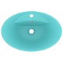 Lavabo lujoso con rebosadero cerámica verde claro 58,5x39cm de vidaXL, Lavabos - Ref: Foro24-146936, Precio: 86,77 €, Descuen...