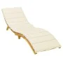 Cojín de tumbona de tela Oxford crema 200x60x3 cm de vidaXL, Cojines para sillas y sofás - Ref: Foro24-314205, Precio: 44,53 ...