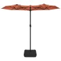 Sombrilla doble con luces LED terracota 316x240 cm de vidaXL, Sombrillas - Ref: Foro24-362974, Precio: 171,94 €, Descuento: %