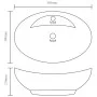 Luxurious oval washbasin with matte dark brown ceramic overflow by vidaXL, Sinks - Ref: Foro24-146940, Price: 60,14 €, Discou...