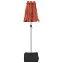 Sombrilla doble con luces LED terracota 316x240 cm de vidaXL, Sombrillas - Ref: Foro24-362974, Precio: 171,94 €, Descuento: %