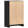 Zapatero de madera de roble negro 60x35x92 cm en Zapateros y organizadores de calzado | Comprar online en Foru.es