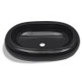 Lavabo de cerámica negro ovalado de vidaXL, Lavabos - Ref: Foro24-141920, Precio: 60,26 €, Descuento: %