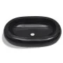 Ovales Waschbecken aus schwarzer Keramik von vidaXL, Sinkt - Ref: Foro24-141920, Preis: 59,57 €, Rabatt: %