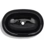 Ovales Waschbecken aus schwarzer Keramik von vidaXL, Sinkt - Ref: Foro24-141920, Preis: 59,57 €, Rabatt: %