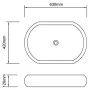 Ovales Waschbecken aus schwarzer Keramik von vidaXL, Sinkt - Ref: Foro24-141920, Preis: 59,57 €, Rabatt: %