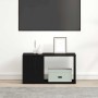 Mueble de TV de madera de roble negro 60x24x32 cm en Librerías y estanterías | Comprar online en Foru.es