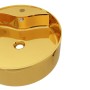 Lavabo con rebosadero 46,5x15,5 cm cerámica dorado de vidaXL, Lavabos - Ref: Foro24-143501, Precio: 93,25 €, Descuento: %