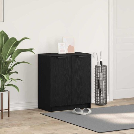 Armario Zapatero con estante Roble Negro 59 x 35 x 70 cm en Armarios y almacenamiento | Comprar online en Foru.es