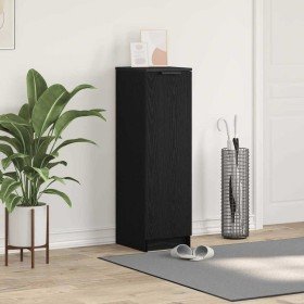 Armario Zapatero con estante Roble Negro 29,5 x 35 x 101 cm en Armarios y almacenamiento | Comprar online en Foru.es