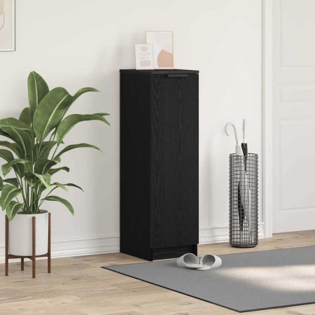 Armario Zapatero con estante Roble Negro 29,5 x 35 x 101 cm en Armarios y almacenamiento | Comprar online en Foru.es