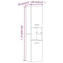 Armario de baño madera de ingeniería roble ahumado 30x30x130 cm de vidaXL, Muebles de baño - Ref: Foro24-815639, Precio: 55,1...