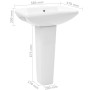 Lavabo de pie de cerámica blanco 580x470x200 mm de vidaXL, Lavabos - Ref: Foro24-143003, Precio: 162,95 €, Descuento: %