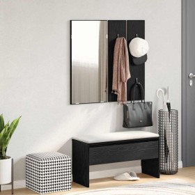 Conjunto de muebles de recibidor con cajón 4 pcs Roble Negro en Bancos para recibidores y almacenamiento | Comprar online en For