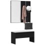 Conjunto de muebles de recibidor con cajón 4 pcs Roble Negro en Bancos para recibidores y almacenamiento | Comprar online en For
