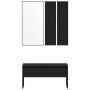 Conjunto de muebles de recibidor con cajón 4 pcs Roble Negro en Bancos para recibidores y almacenamiento | Comprar online en For