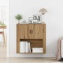 Mueble de pared con estante Roble artisan 80 x 33 x 80 cm en Armarios y almacenamiento | Comprar online en Foru.es