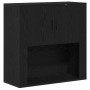 Mueble de pared con estante Roble negro 80 x 33 x 80 cm en Armarios y almacenamiento | Comprar online en Foru.es