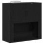 Mueble de pared con estante Roble negro 80 x 33 x 80 cm en Armarios y almacenamiento | Comprar online en Foru.es
