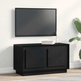 Gabinete de TV Roble negro 80 x 35 x 45 cm Madera contrachapada en Muebles TV | Comprar online en Foru.es