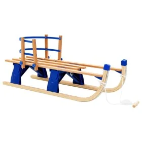 Trineo de nieve plegable respaldo de madera 119 cm de vidaXL, Trineos - Ref: Foro24-91458, Precio: 112,11 €, Descuento: %