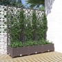Jardinera con enrejado PP marrón 120x40x121,5 cm de vidaXL, Maceteros y jardineras - Ref: Foro24-318262, Precio: 89,16 €, Des...