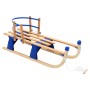 Trineo de nieve plegable respaldo de madera 119 cm de vidaXL, Trineos - Ref: Foro24-91458, Precio: 113,73 €, Descuento: %