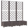 Jardinera con enrejado PP marrón 120x40x121,5 cm de vidaXL, Maceteros y jardineras - Ref: Foro24-318262, Precio: 89,16 €, Des...