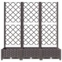 Jardinera con enrejado PP marrón 120x40x121,5 cm de vidaXL, Maceteros y jardineras - Ref: Foro24-318262, Precio: 89,16 €, Des...