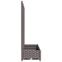 Jardinera con enrejado PP marrón 120x40x121,5 cm de vidaXL, Maceteros y jardineras - Ref: Foro24-318262, Precio: 89,16 €, Des...