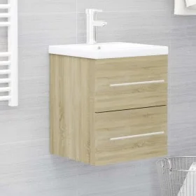 Mueble con lavabo madera de ingeniería roble Sonoma de vidaXL, Tocadores de baño - Ref: Foro24-3099035, Precio: 119,55 €, Des...