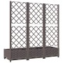 Jardinera con enrejado PP marrón 120x40x121,5 cm de vidaXL, Maceteros y jardineras - Ref: Foro24-318262, Precio: 89,16 €, Des...
