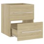 Mueble con lavabo madera de ingeniería roble Sonoma de vidaXL, Tocadores de baño - Ref: Foro24-3099035, Precio: 121,01 €, Des...