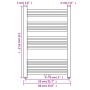 Radiador toallero de baño recto 600 x 1160 mm de vidaXL, Radiadores - Ref: Foro24-140844, Precio: 112,74 €, Descuento: %