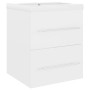 Mueble con lavabo madera contrachapada blanco brillante de vidaXL, Tocadores de baño - Ref: Foro24-3099032, Precio: 124,68 €,...