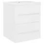 Mueble con lavabo madera contrachapada blanco brillante de vidaXL, Tocadores de baño - Ref: Foro24-3099032, Precio: 128,71 €,...