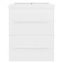 Mueble con lavabo madera contrachapada blanco brillante de vidaXL, Tocadores de baño - Ref: Foro24-3099032, Precio: 128,71 €,...