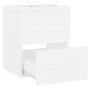 Mueble con lavabo madera contrachapada blanco brillante de vidaXL, Tocadores de baño - Ref: Foro24-3099032, Precio: 128,71 €,...