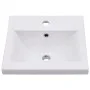 Mueble con lavabo madera contrachapada blanco brillante de vidaXL, Tocadores de baño - Ref: Foro24-3099032, Precio: 128,71 €,...