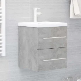 Mueble con lavabo madera de ingeniería gris hormigón de vidaXL, Tocadores de baño - Ref: Foro24-3099036, Precio: 119,55 €, De...