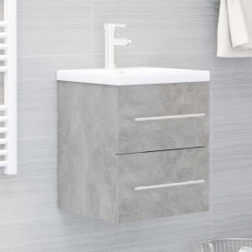 Mueble con lavabo madera de ingeniería gris hormigón de vidaXL, Tocadores de baño - Ref: Foro24-3099036, Precio: 121,01 €, De...