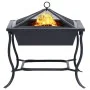 Brasero de acero negro 42x42x45 cm de vidaXL, Chimeneas - Ref: Foro24-46647, Precio: 43,63 €, Descuento: %