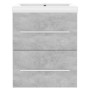 Mueble con lavabo madera de ingeniería gris hormigón de vidaXL, Tocadores de baño - Ref: Foro24-3099036, Precio: 121,01 €, De...