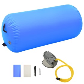 Rollo inflable de gimnasia con bomba PVC azul 120x90 cm de vidaXL, Yoga y pilates - Ref: Foro24-92720, Precio: 88,64 €, Descu...