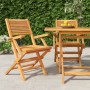 Sillas de jardín plegables 2 uds madera maciza teca 55x62x90 cm de vidaXL, Sillas de jardín - Ref: Foro24-362762, Precio: 146...