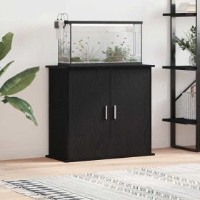 Soporte para acuario de madera de ingeniería de roble negro 81x36x73 cm en Soportes para acuarios | Comprar online en Foru.es